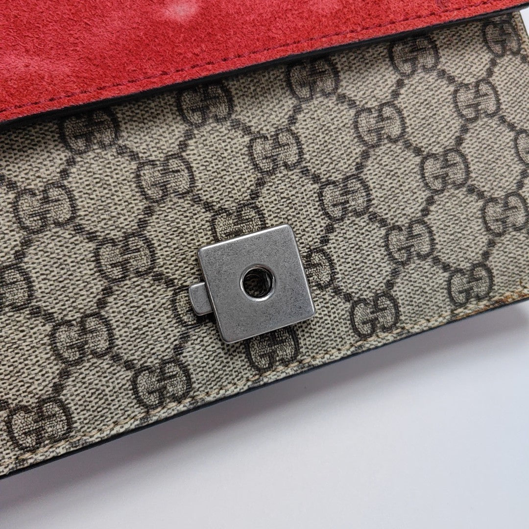 Dionysus Mini Monogram Coated Canvas Beige