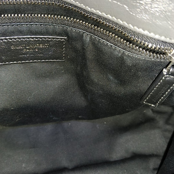 NIKI Medium Chevron Calfskin Gray