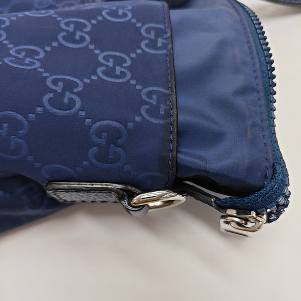 Monogram Nylon Tote Bag Blue