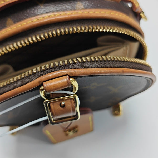 BOITE CHAPEAU Mini Monogram Coated Canvas Brown