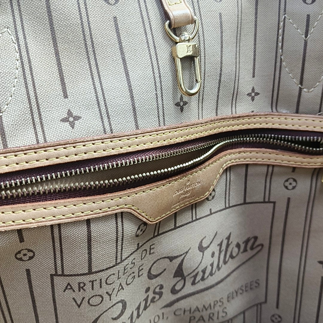 NEVERFULL GM Monogram Coated Canvas Brown