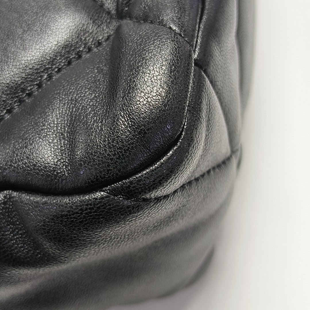 CHANEL 19 Large Quilted Lambskin Black