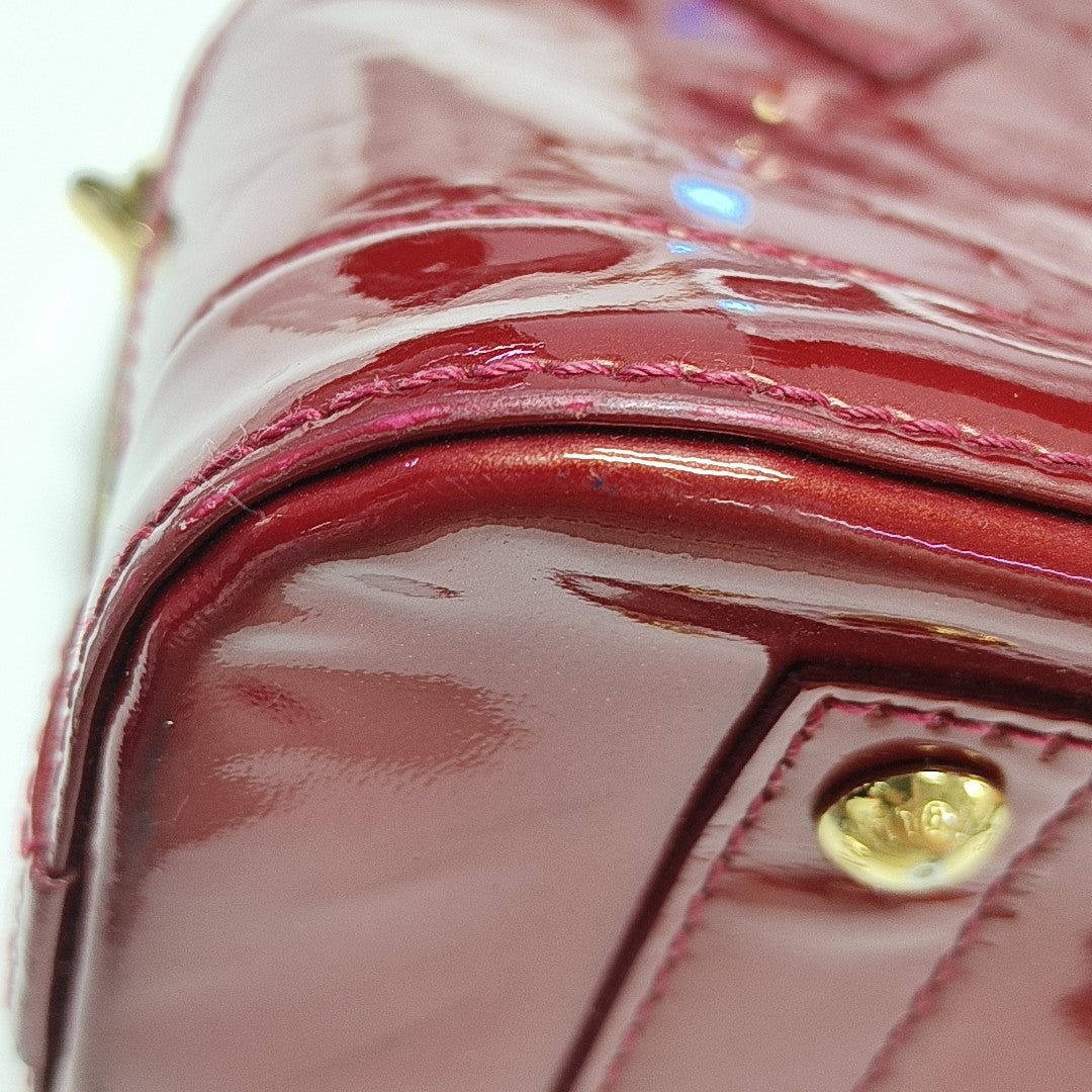 ALMA BB Monogram Patent Leather Red
