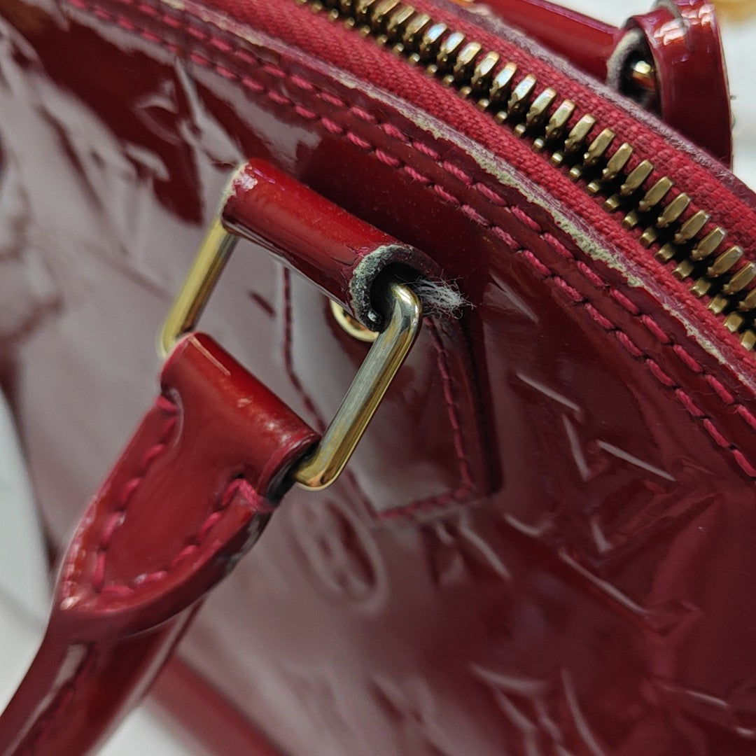 ALMA BB Monogram Patent Leather Red