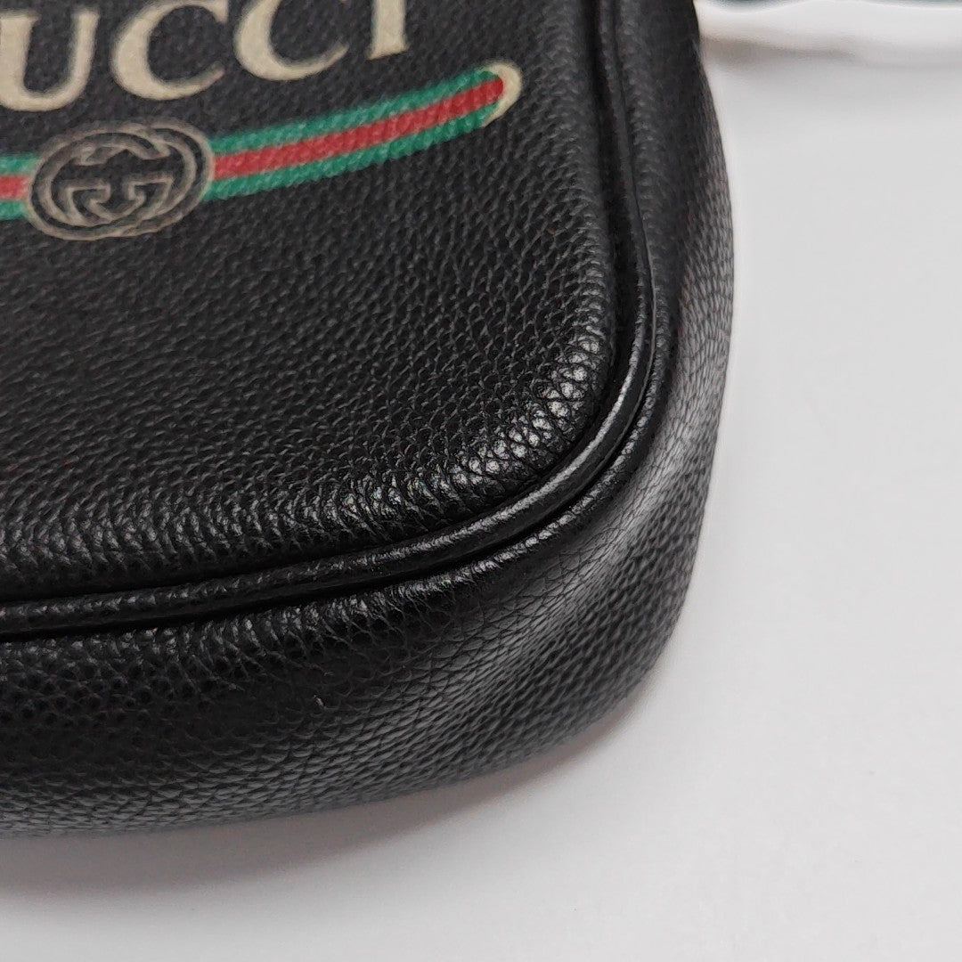 Print Calfskin Black