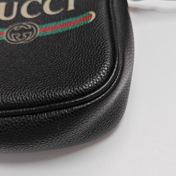 Print Calfskin Black
