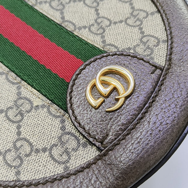 Ophidia Mini Monogram Coated Canvas Beige
