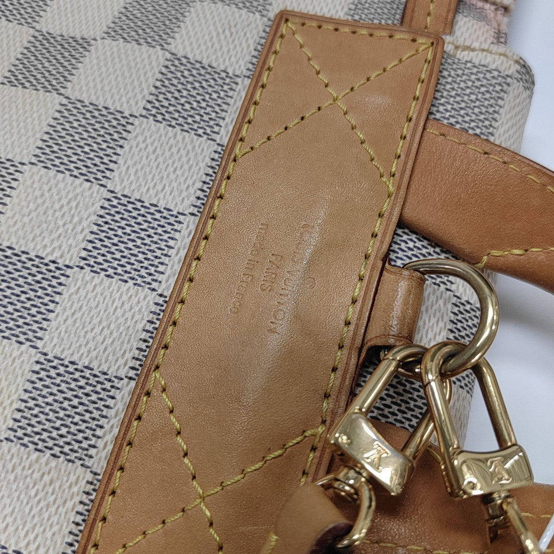 SPERONE BB Damier Azur Coated Canvas White