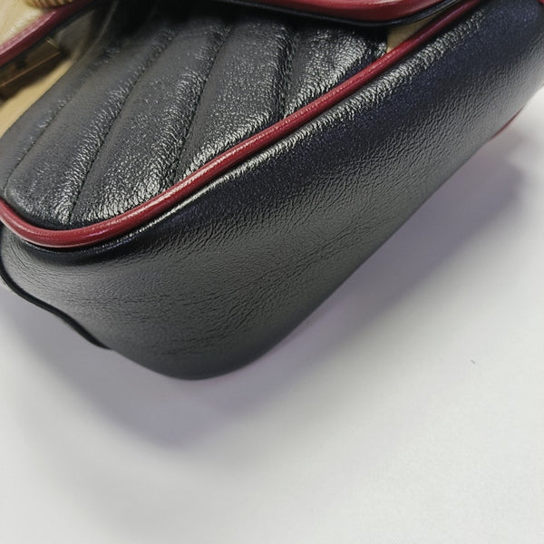 GG Marmont Medium Quilted Calfskin Multicolor