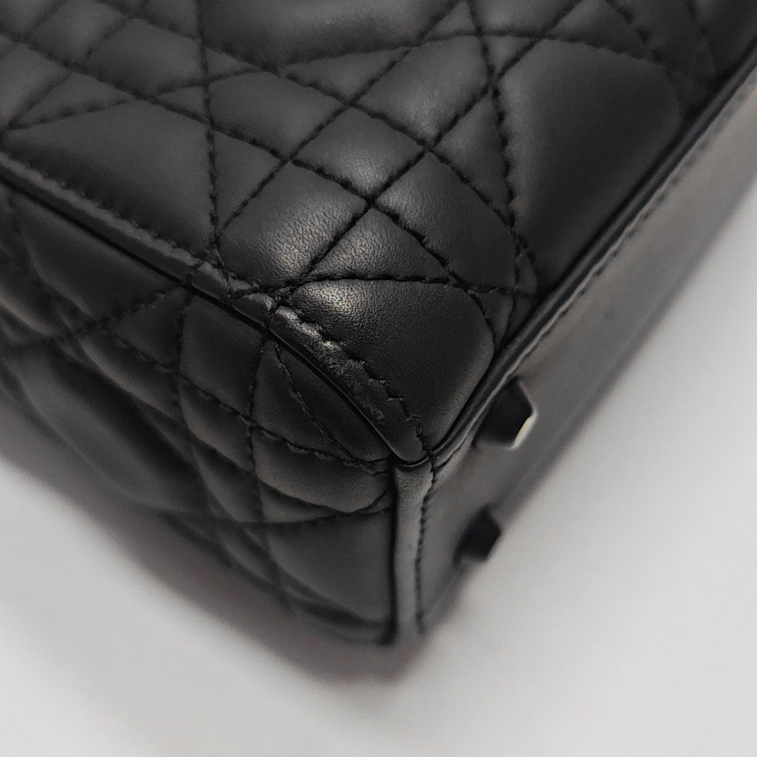 Lady Dior Mini Cannage Lambskin Black