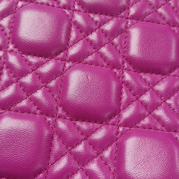Lady Dior Medium Cannage Lambskin Red