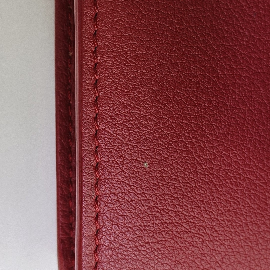 Tube Quilted Calfskin Red