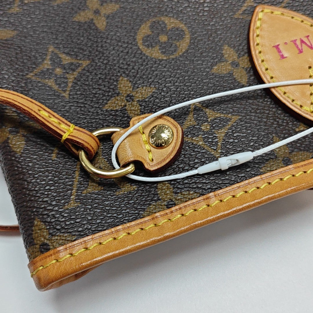 NEVERFULL PM Monogram Coated Canvas Brown
