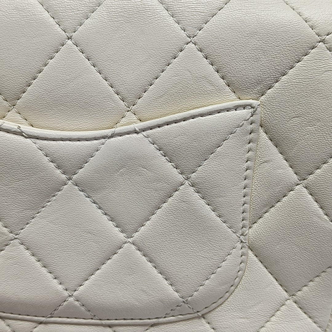 Quilted Lambskin White