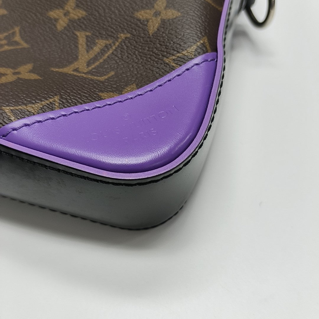 TRIO Monogram Coated Canvas Brown