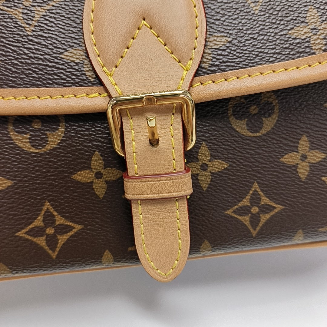 DIANE Monogram Coated Canvas Brown