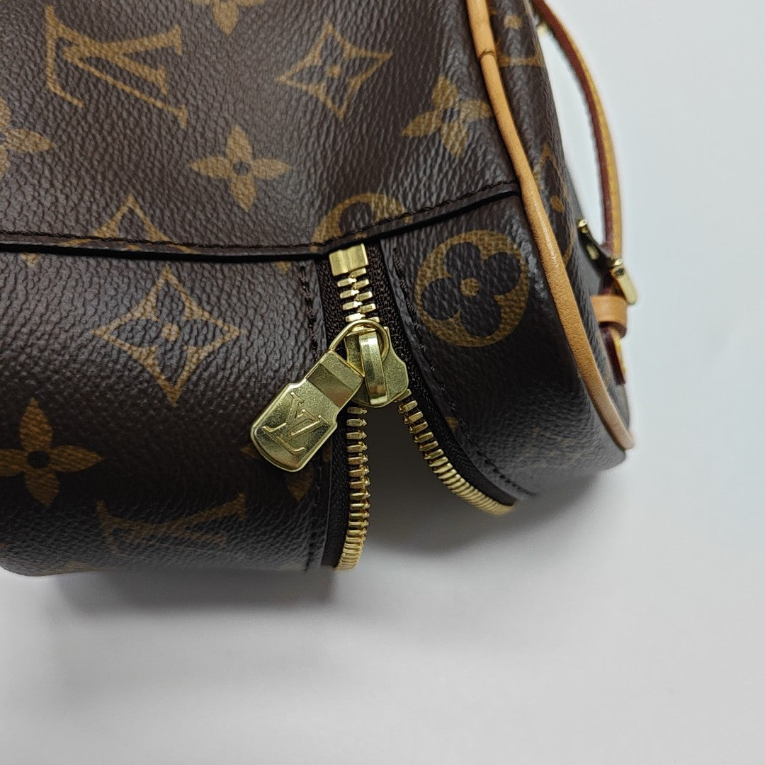 NICE Super Mini Monogram Coated Canvas Brown