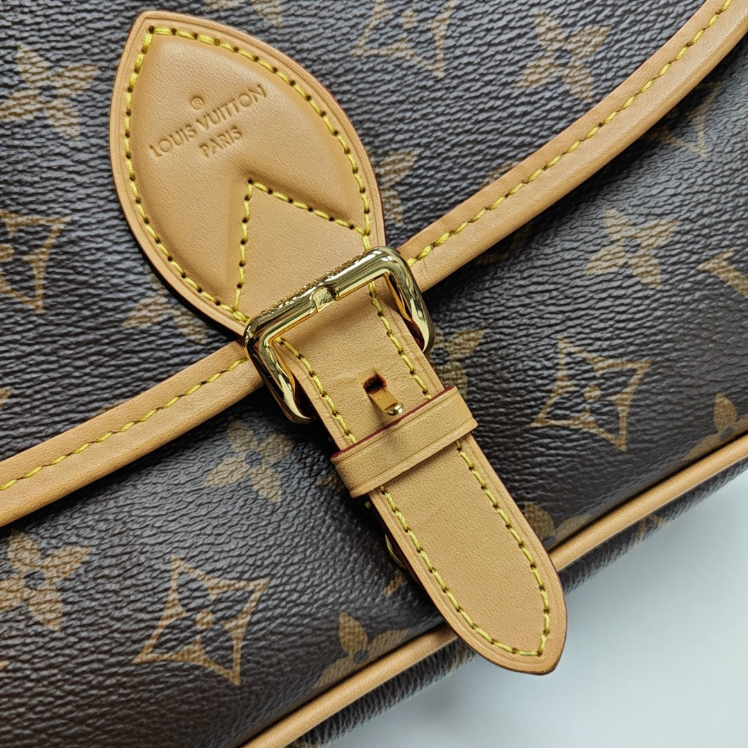 DIANE Monogram Coated Canvas Brown