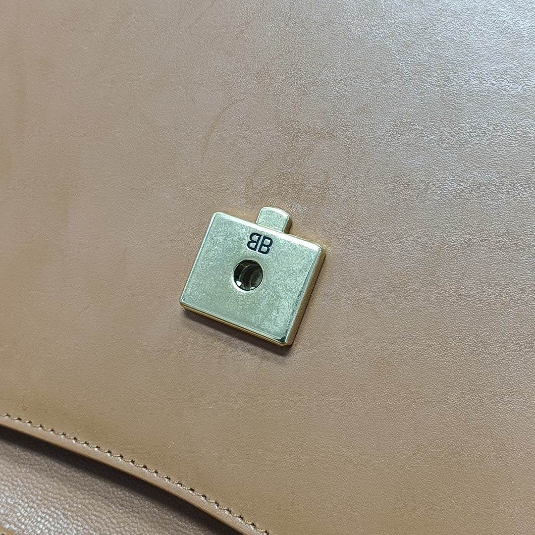 Calfskin Shoulder Bag Brown