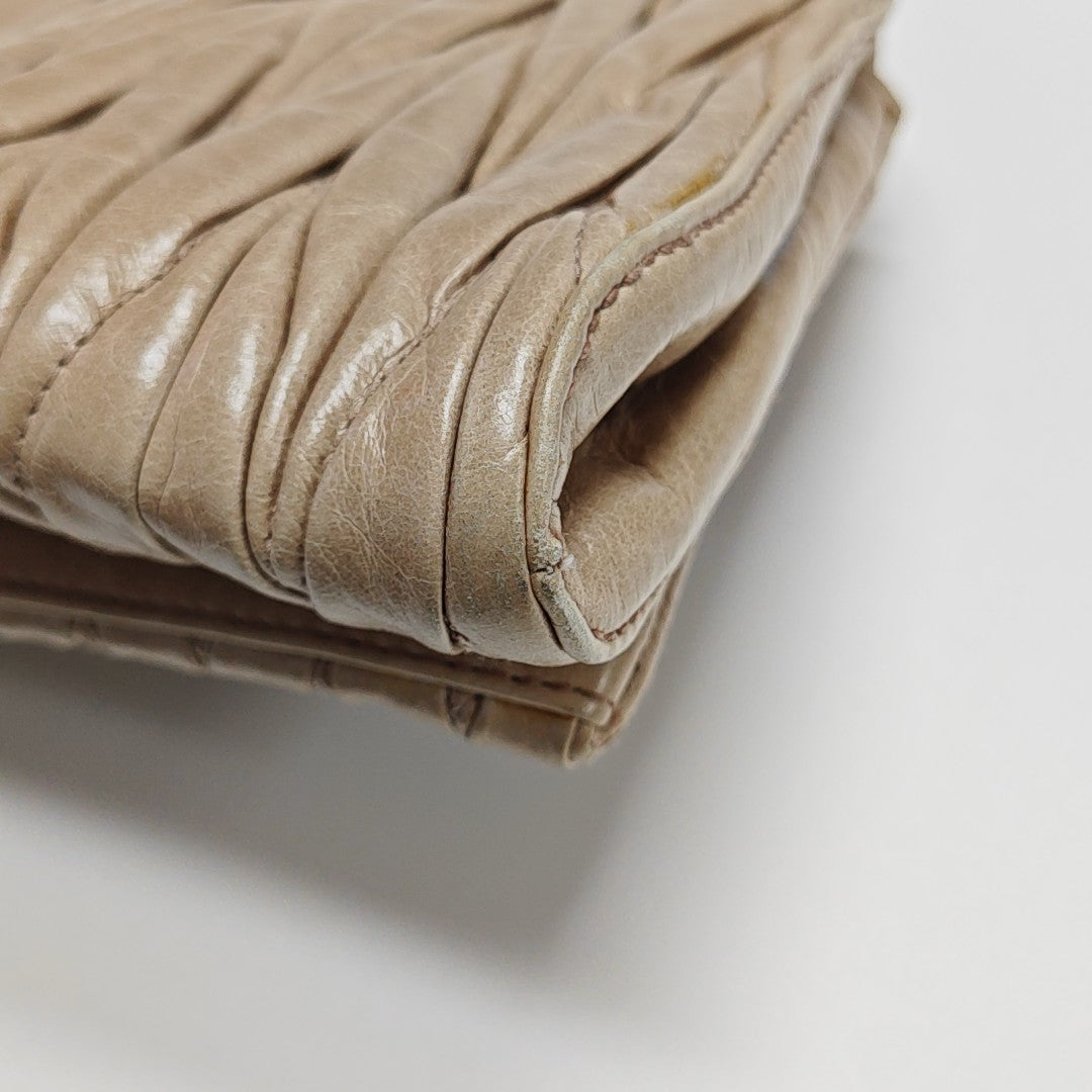 Miu Délice Quilted Lambskin Beige