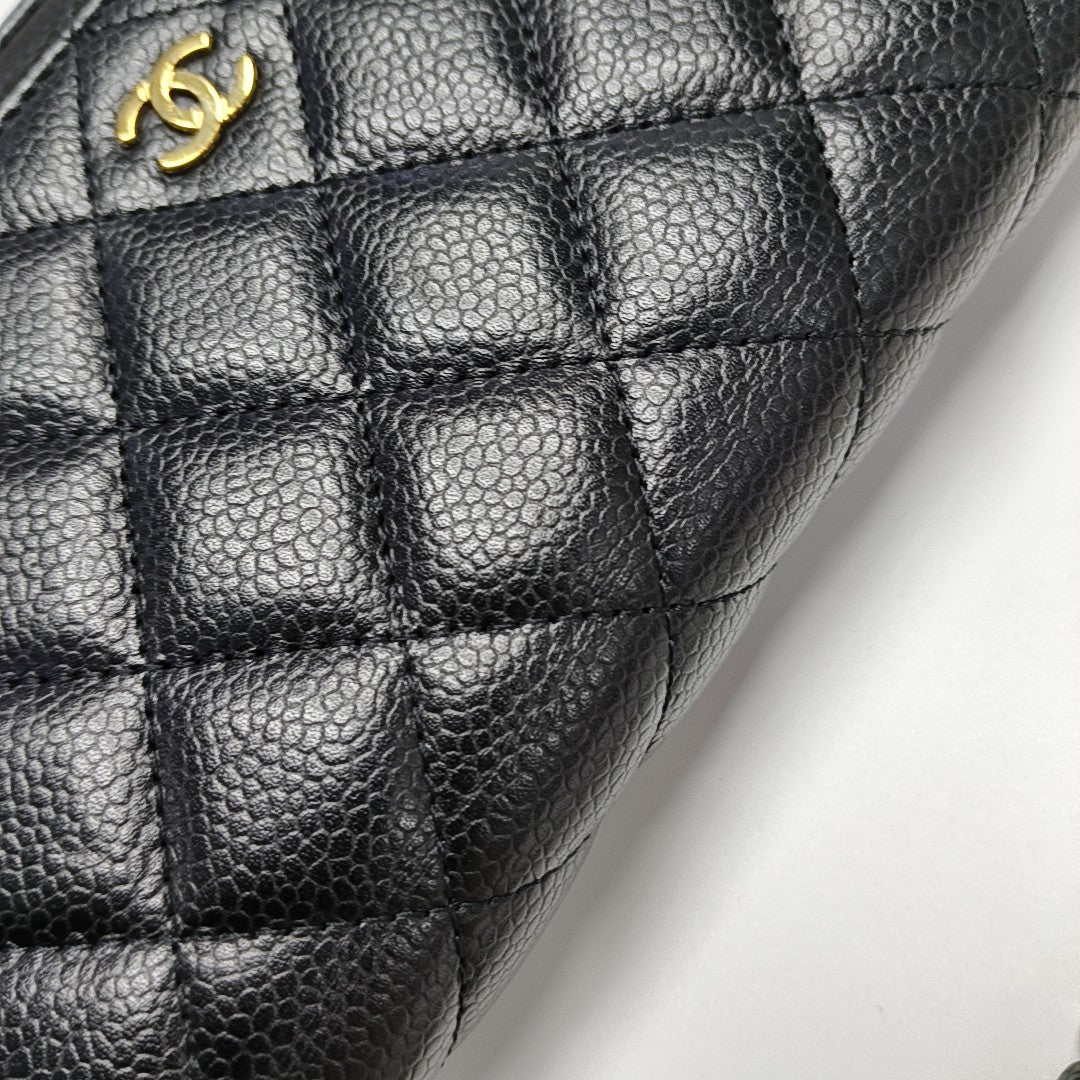 WOC Quilted Grained Calfskin Black