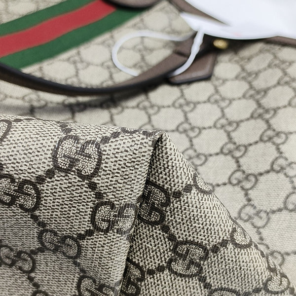 Monogram Coated Canvas Tote Bag Brown