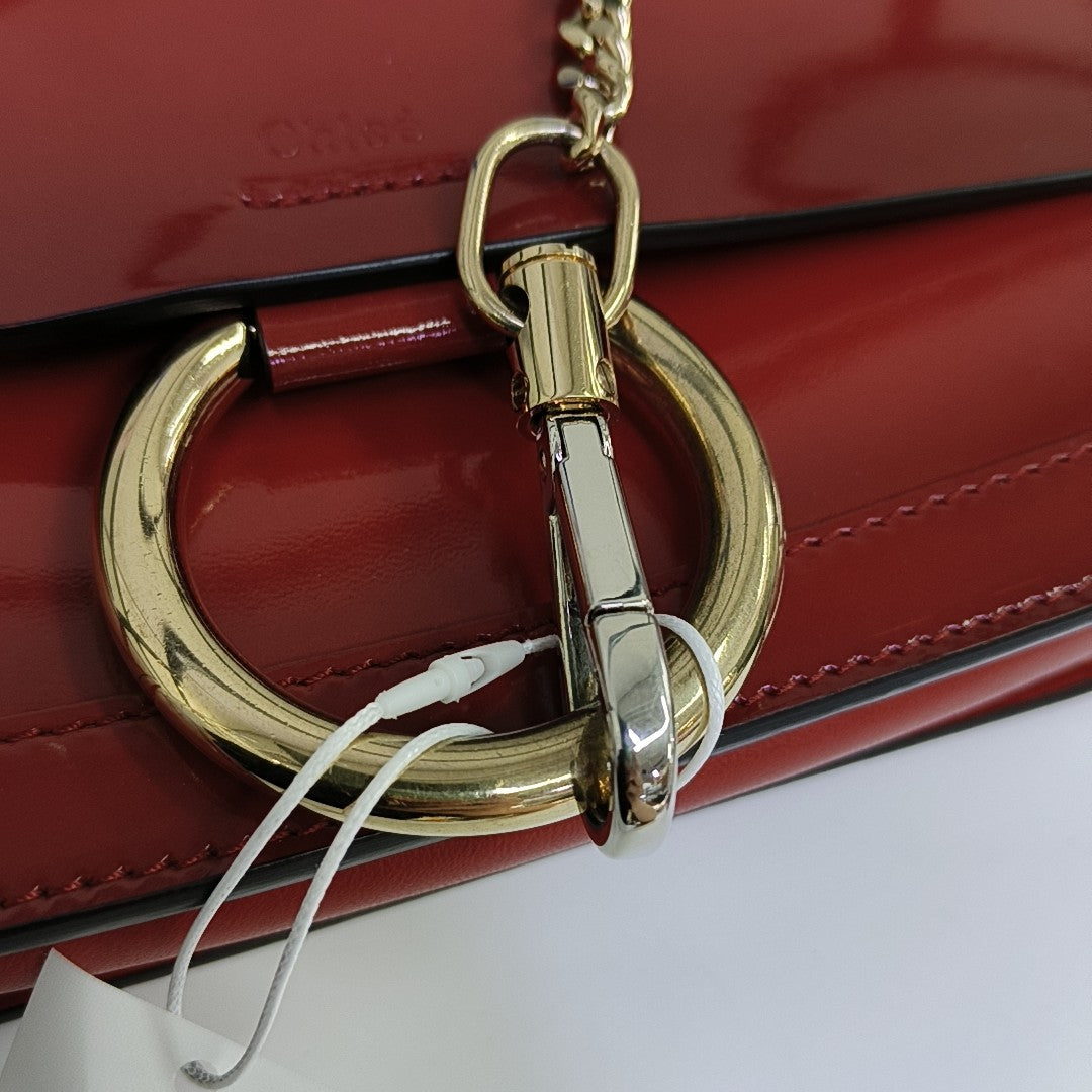 Faye Small Patent Leather Red