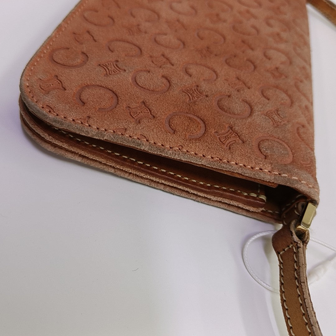 Suede Top Handle Bag Orange