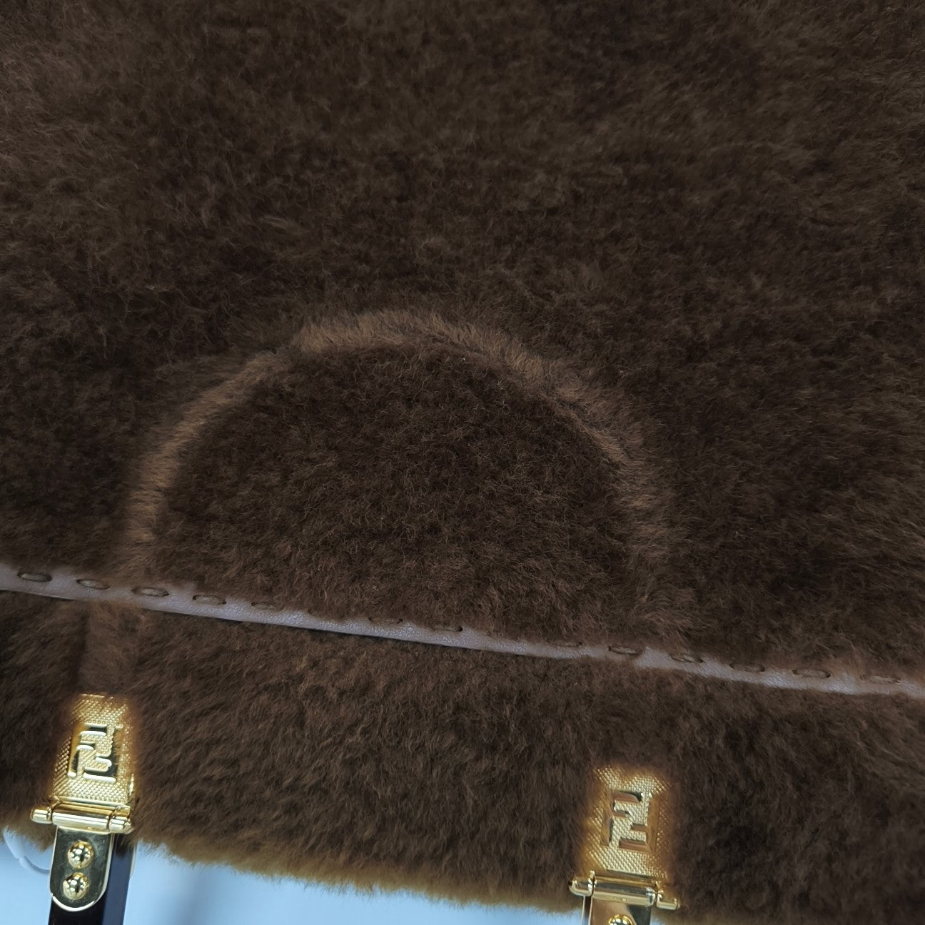 Suede Shoulder Bag Brown