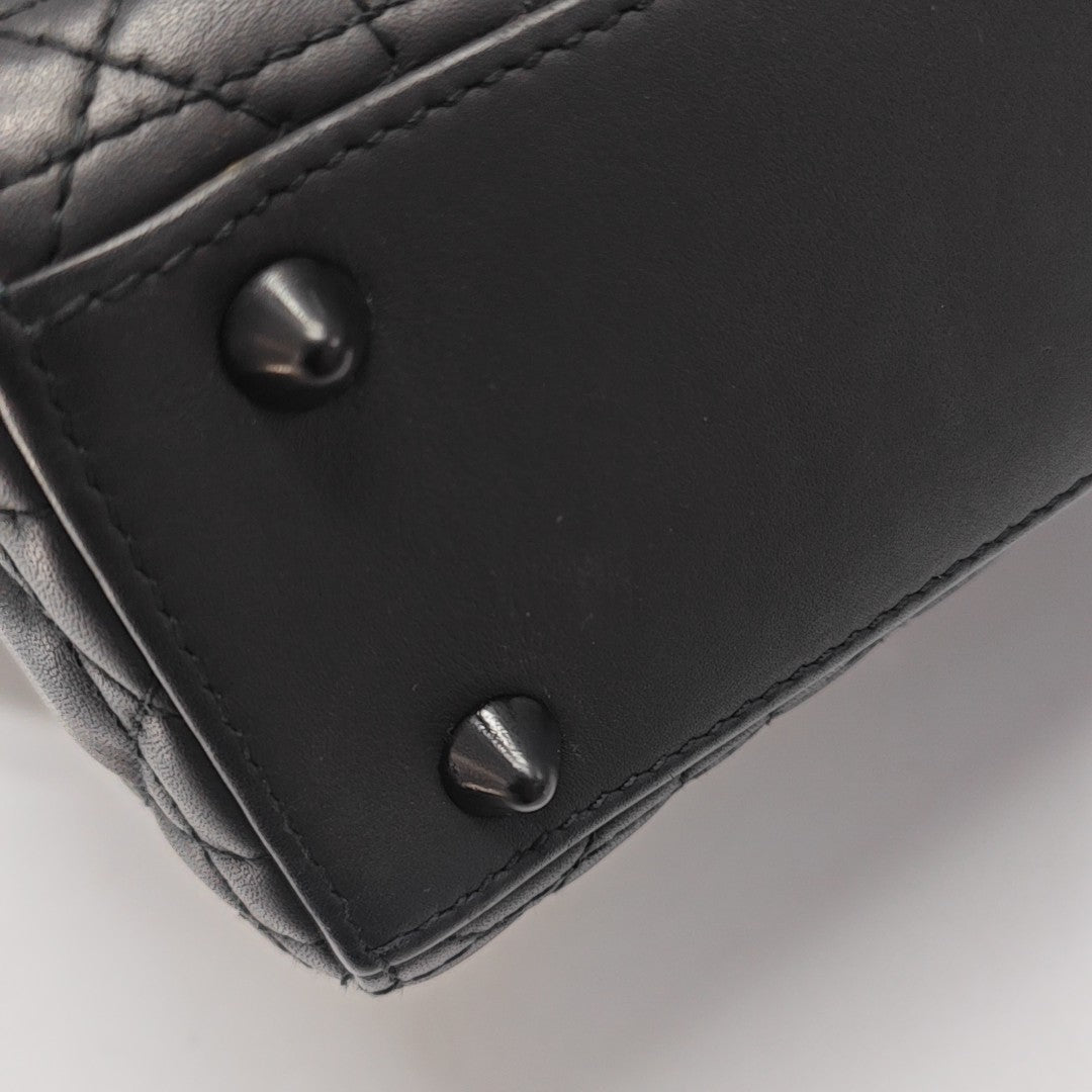 Lady Dior Small Cannage Calfskin Black
