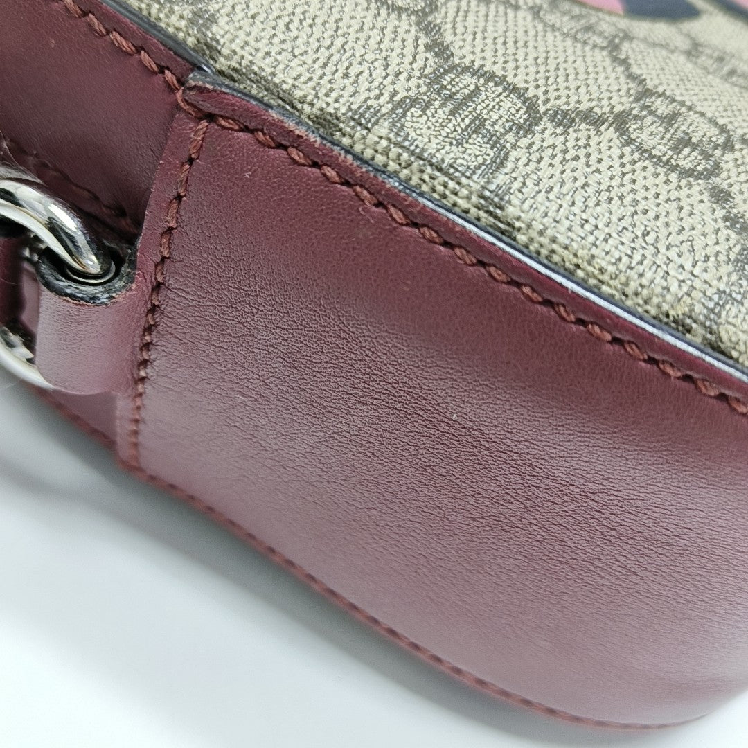 Monogram Coated Canvas Crossbody Bag Brown