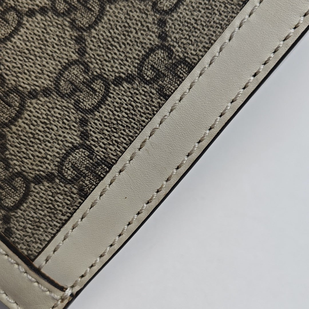 Padlock Medium Monogram Coated Canvas Beige