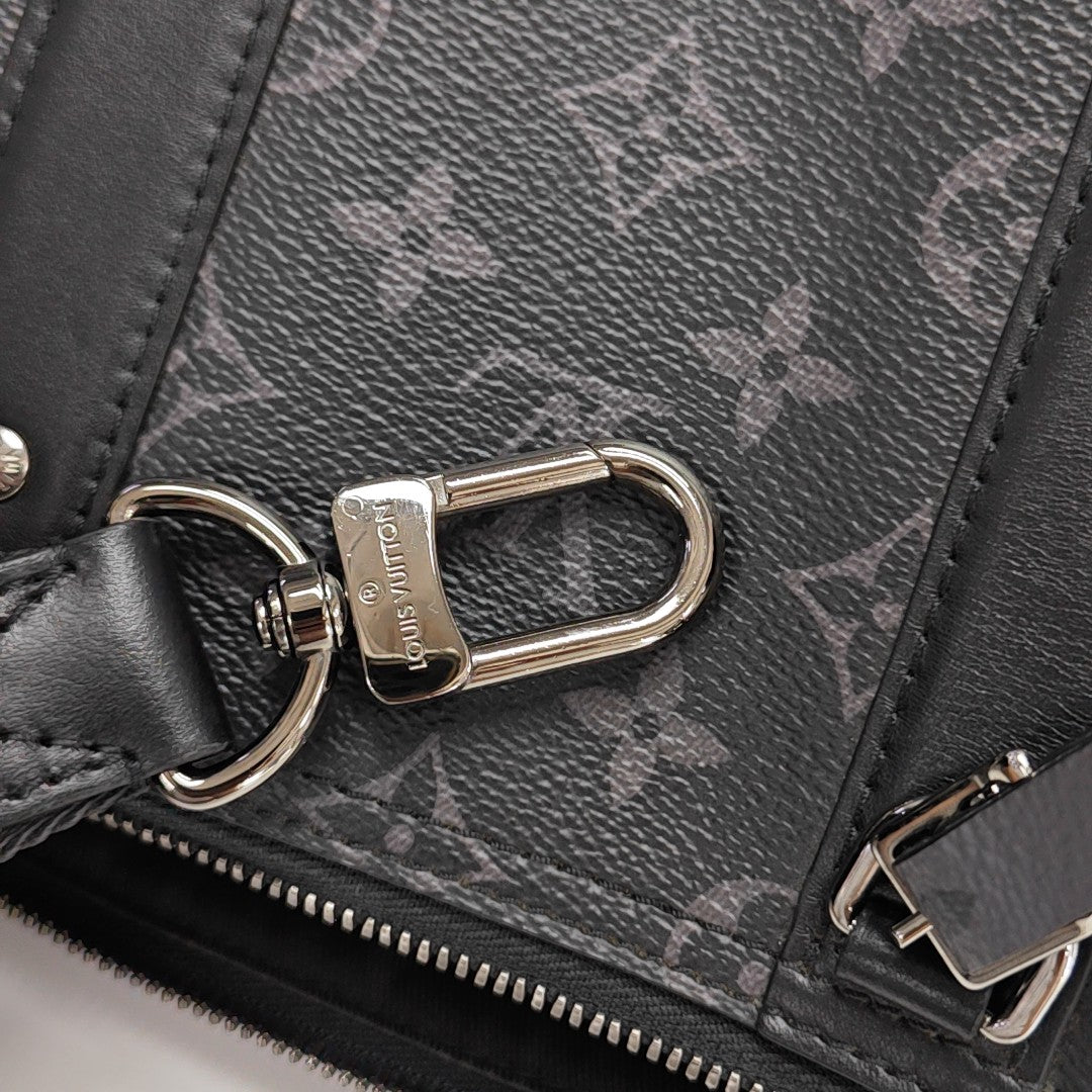 KEEPALL Monogram Coated Canvas Black