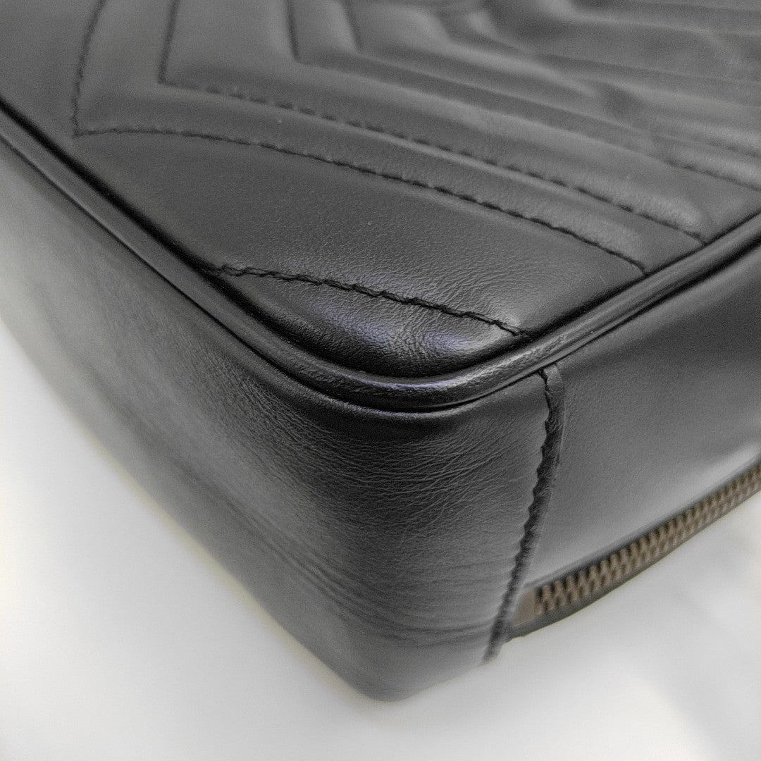 GG Marmont Medium Quilted Calfskin Black
