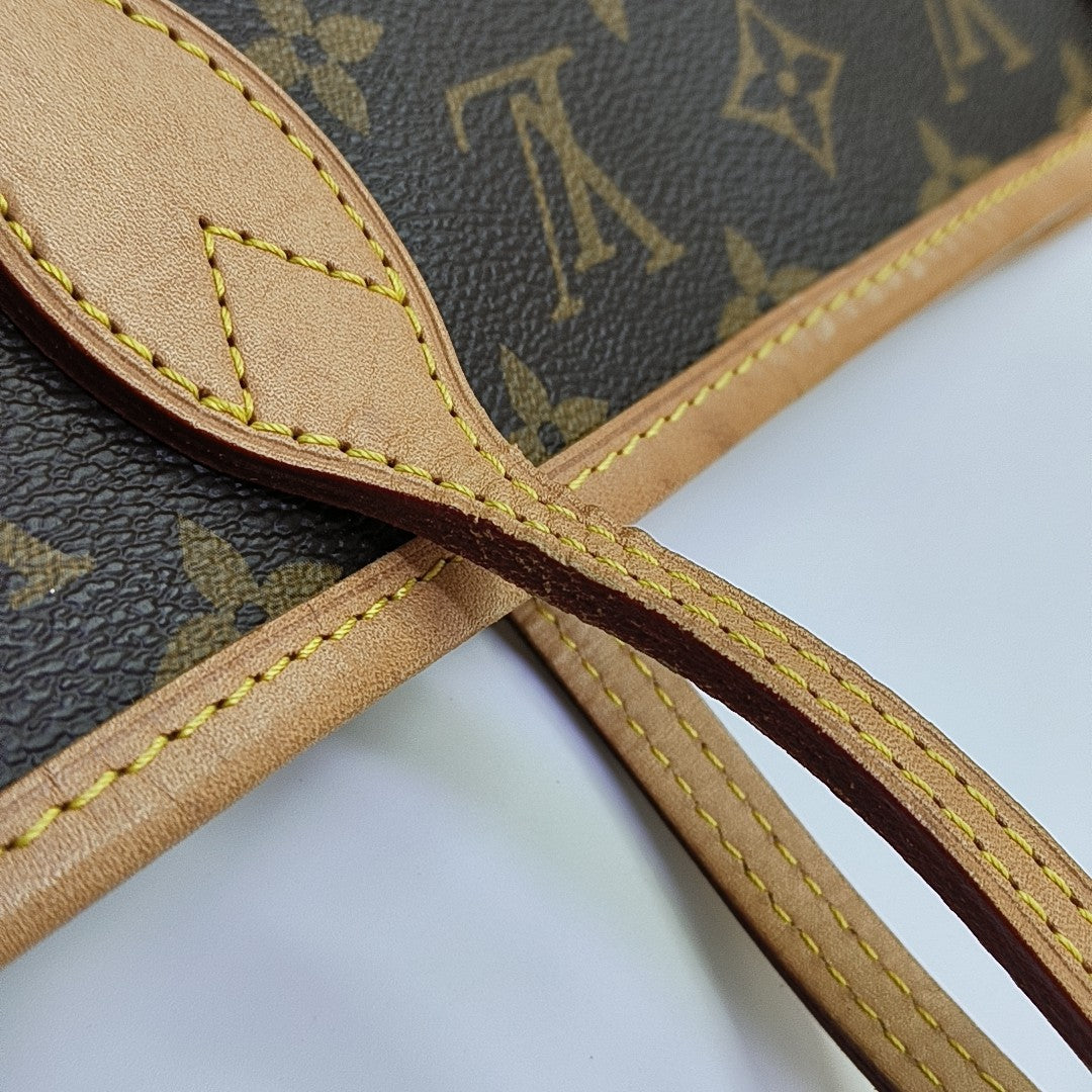 NEVERFULL MM Monogram Coated Canvas Brown