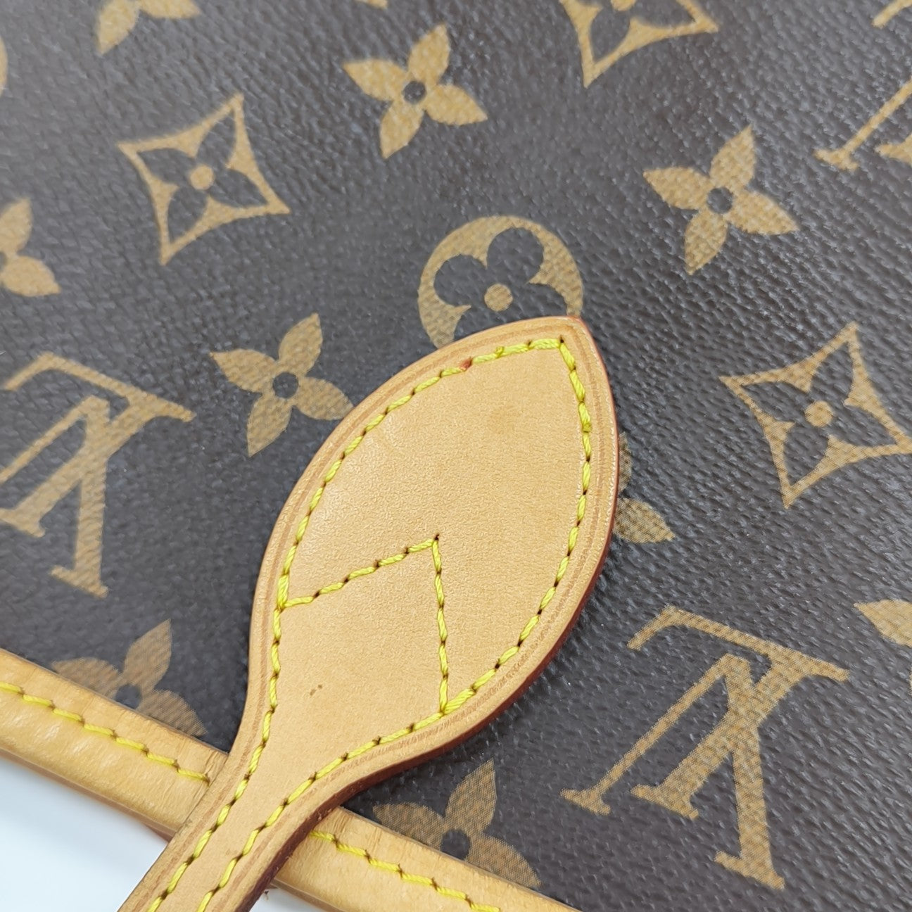 NEVERFULL MM Monogram Coated Canvas Brown