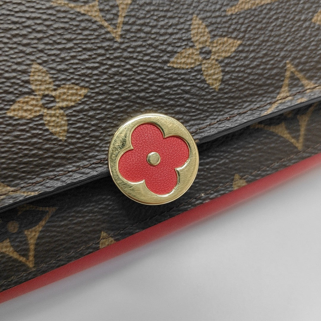 FLORE Monogram Coated Canvas Brown Wallet