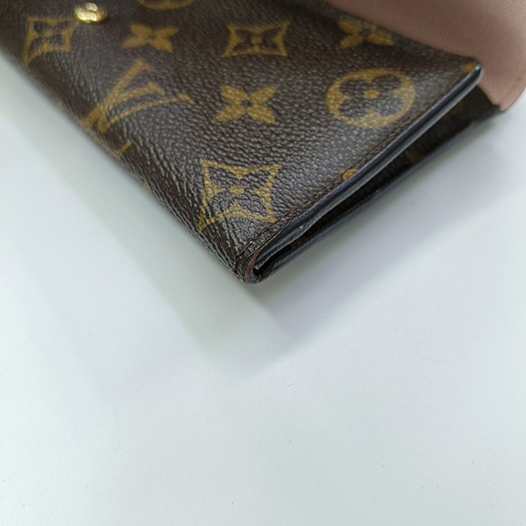 JOSÉPHINE Monogram Coated Canvas Brown Wallet
