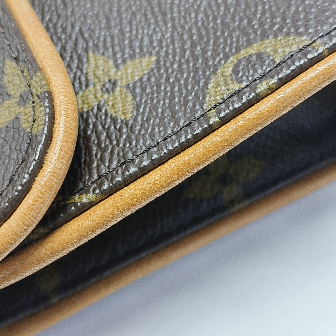 FLORENTINE Monogram Coated Canvas Brown