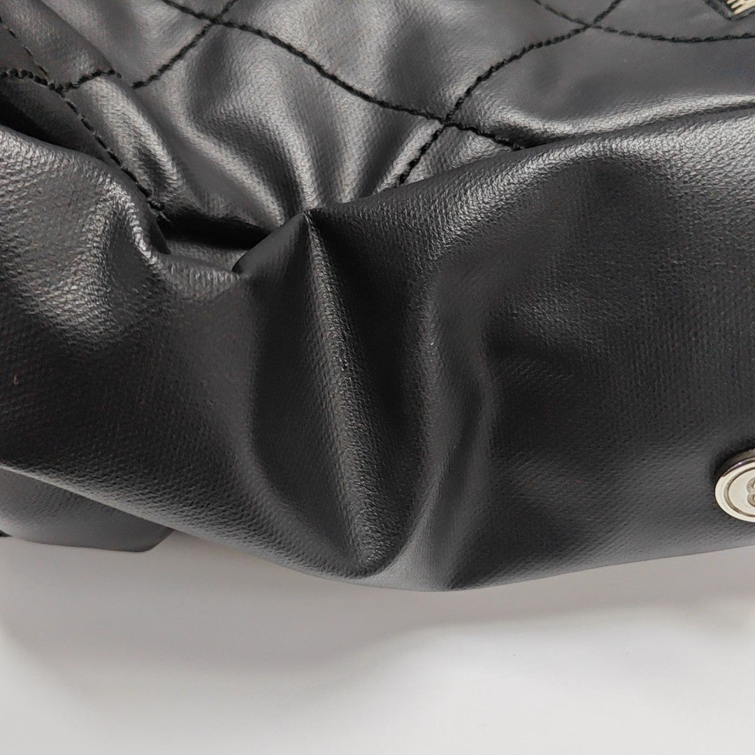 PARIS BIARRITZ Large Quilted Coated Canvas Black