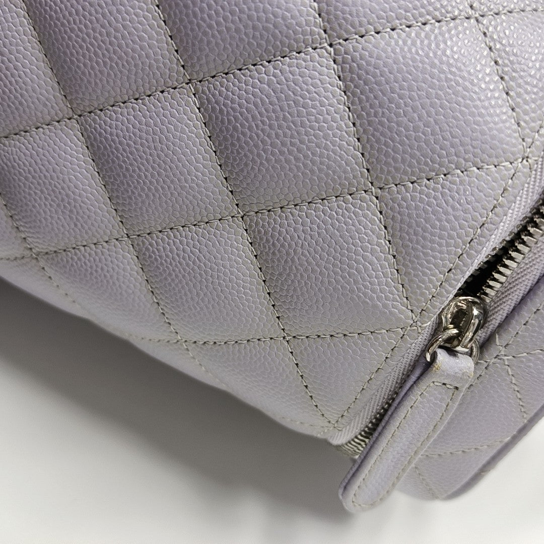 TRENDY CC Quilted Grained Calfskin Purple