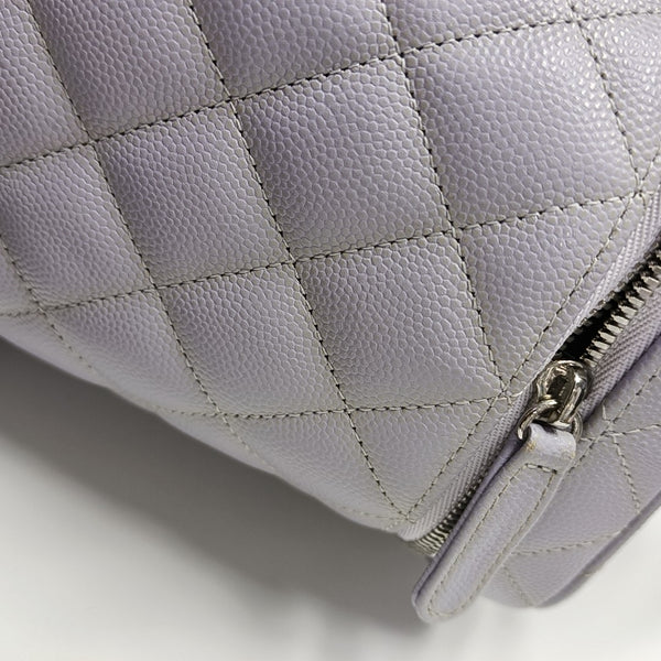 TRENDY CC Quilted Grained Calfskin Purple