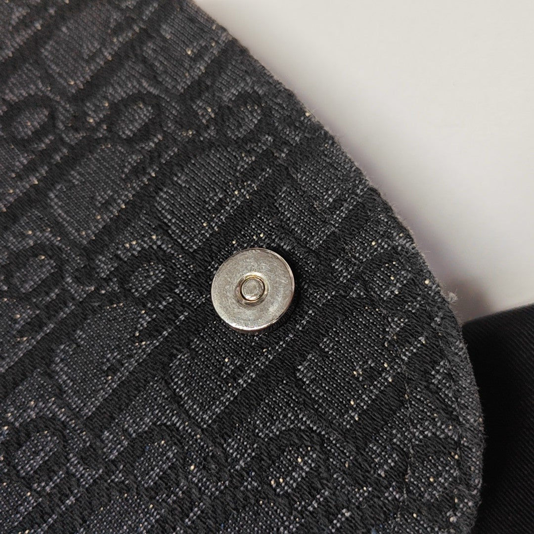 Saddle Medium Oblique Canvas Black