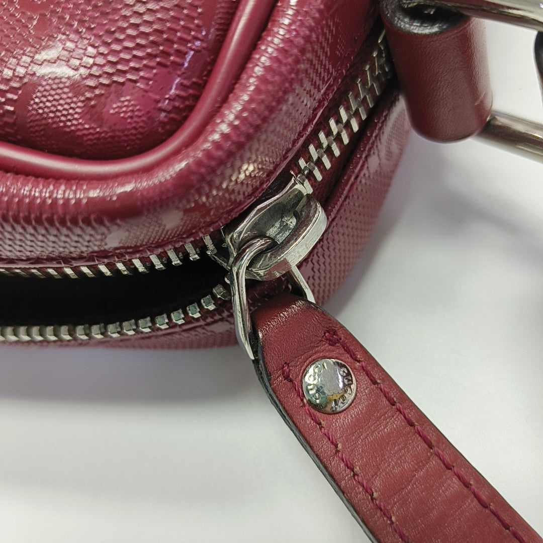 Monogram Coated Canvas Shoulder Bag Red