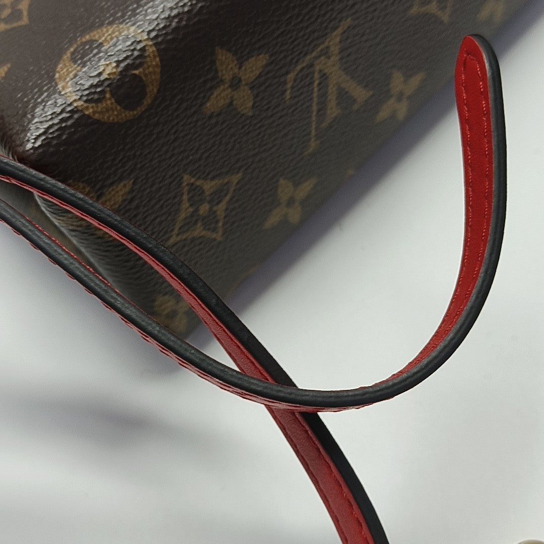 LOCKY BB Monogram Coated Canvas Red
