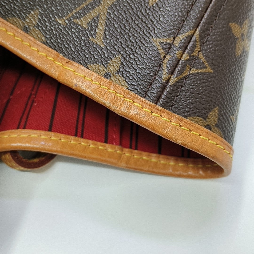 NEVERFULL MM Monogram Coated Canvas Brown