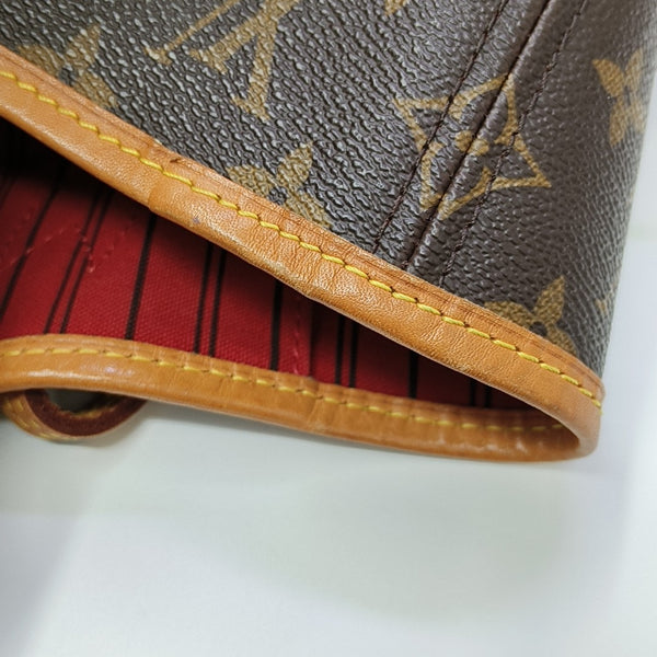 NEVERFULL MM Monogram Coated Canvas Brown