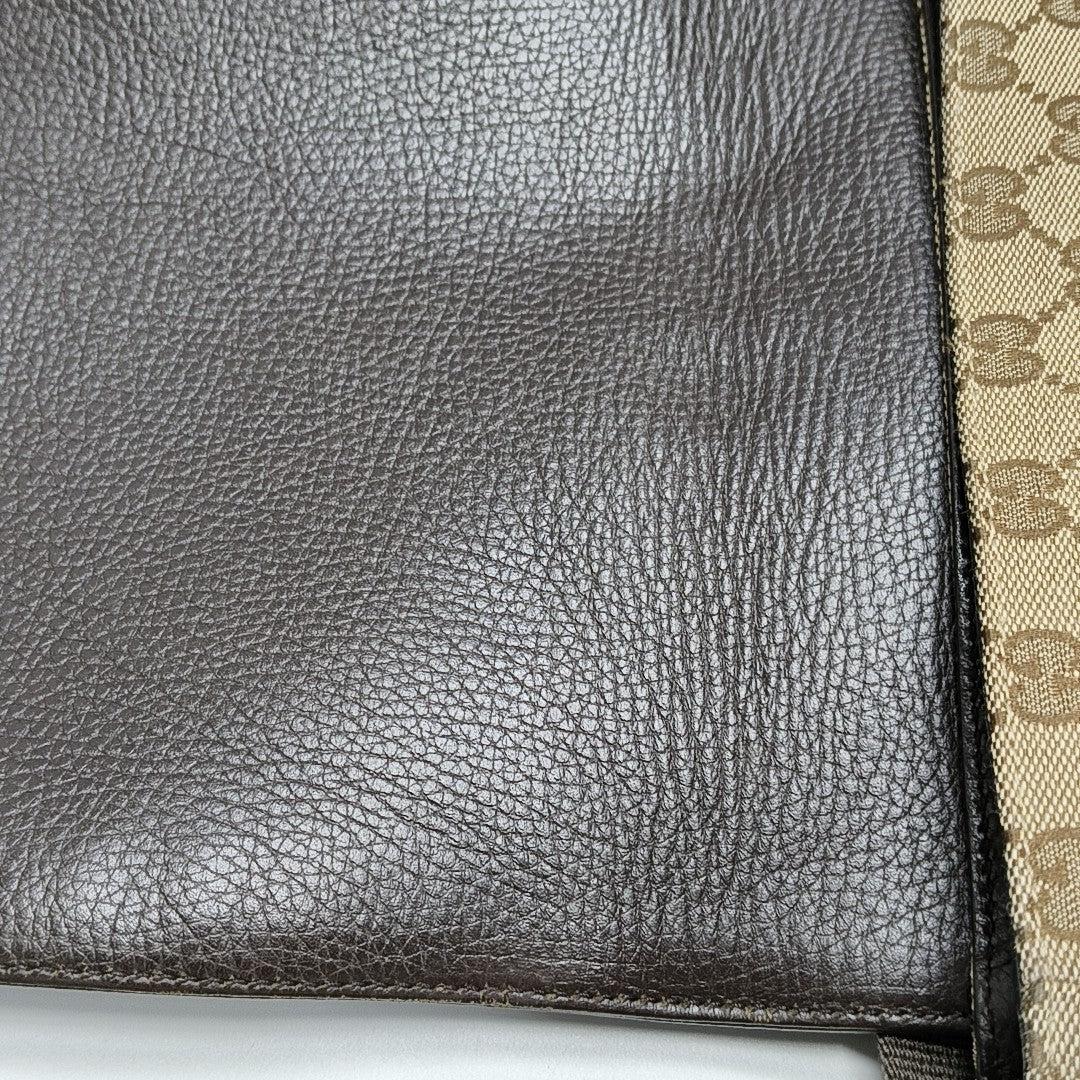 Monogram Canvas Shoulder Bag Brown