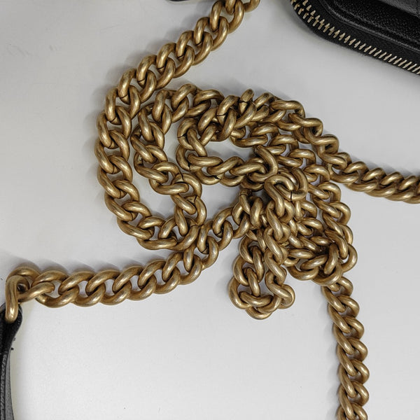 BOY CHANEL Mini Quilted Grained Calfskin Black