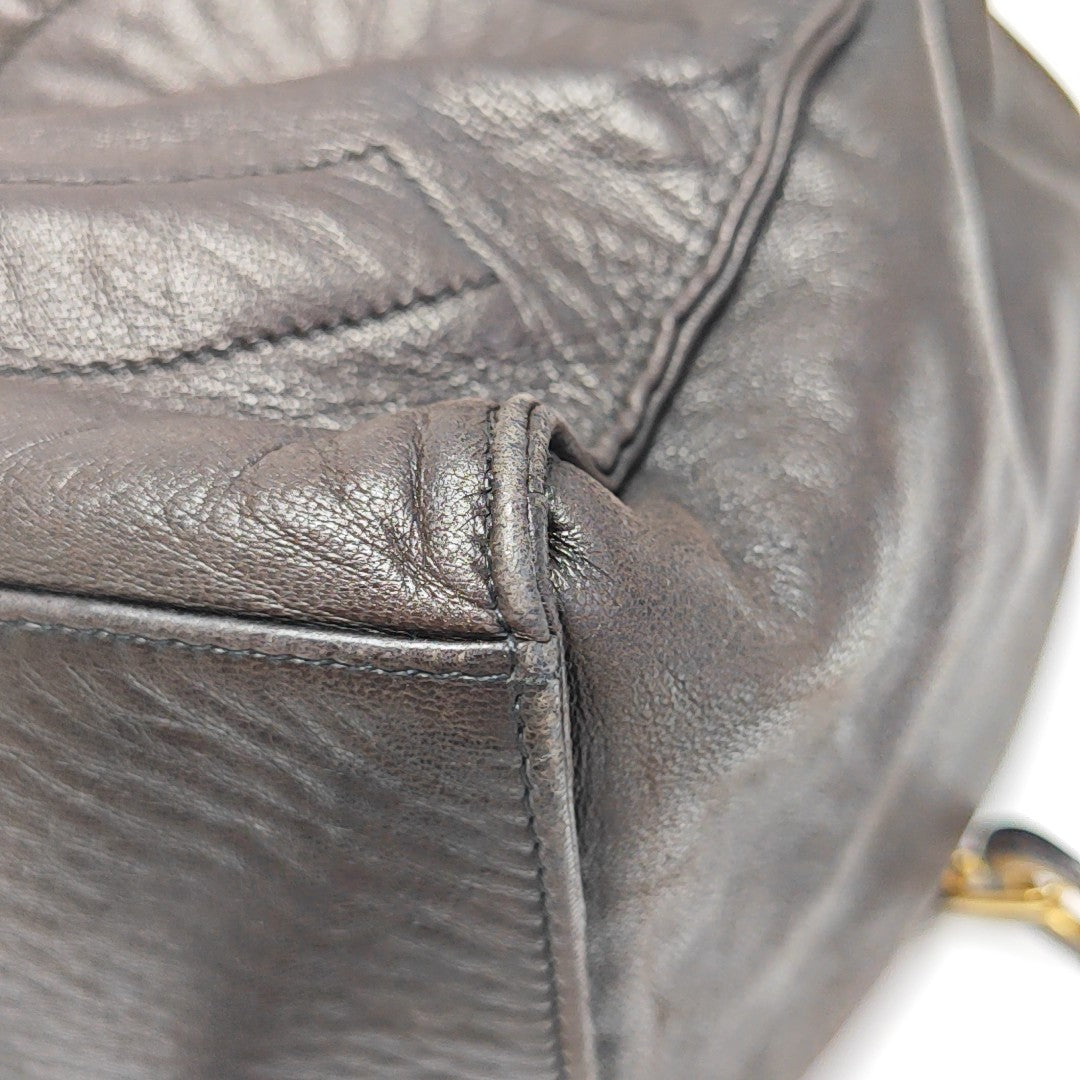 Calfskin Bucket Bag Brown